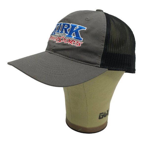 Kirk Brothers Power Sports Embroidered Logo Mesh Strapback Cap Trucker Baseball - Picture 3 of 13